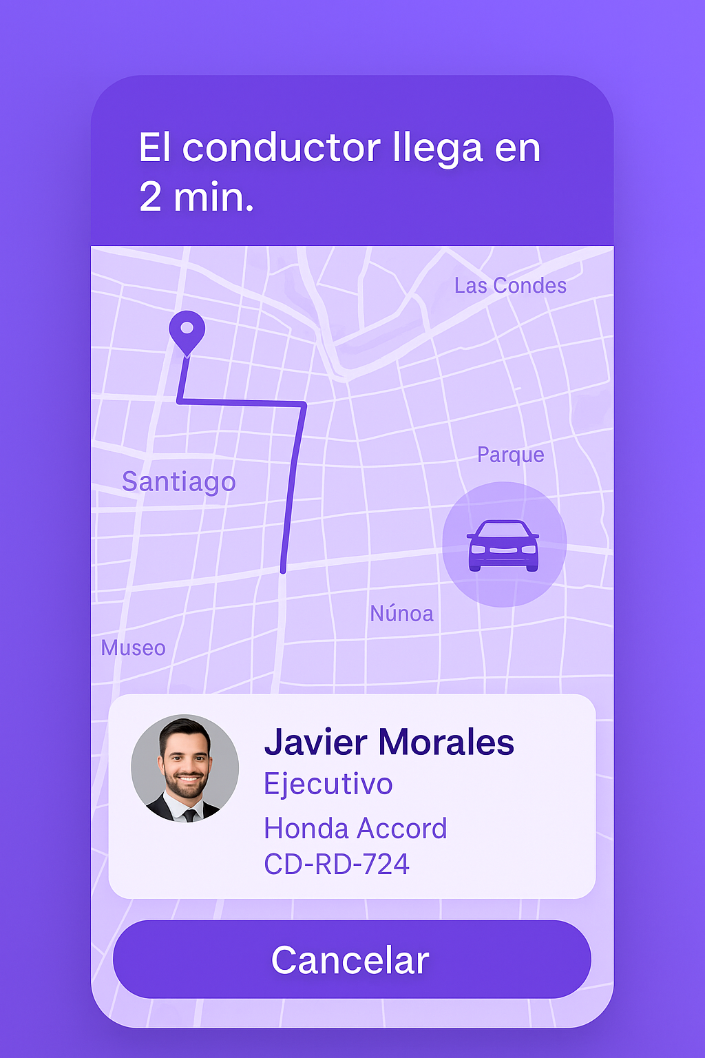Pantalla Libercab Viaje